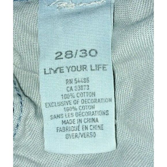 American Eagle Mens  Blue 28x30 Low-rise  Bootcut Jeans Custom Bleach - Picture 7 of 8